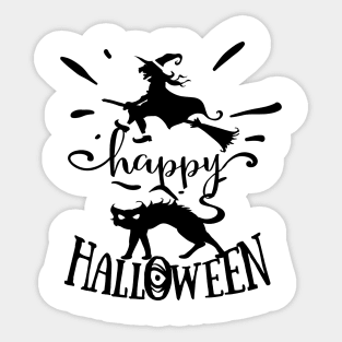 Pumpkin Halloween Witch Party Costume Gift Sticker